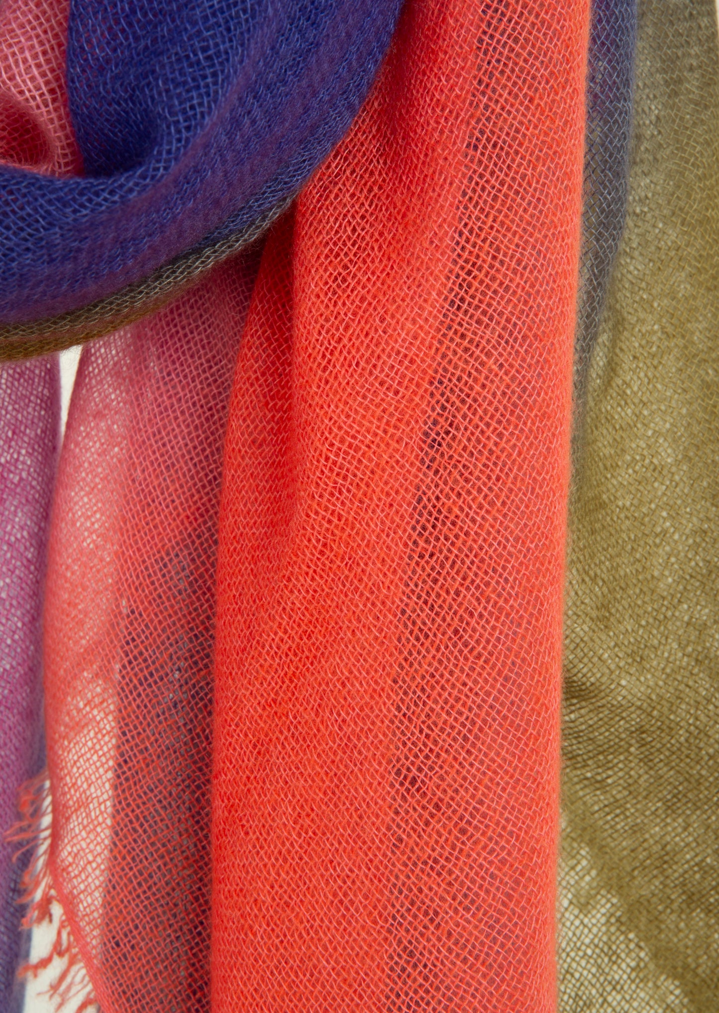 Soho Baby Cashmere Shawl - Ultramarine & Magenta