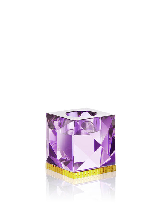 Ophelia Tealight Holder Purple | Yellow