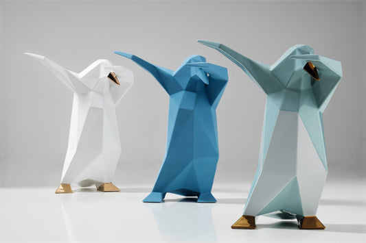 Dab Penguin Sculpture White